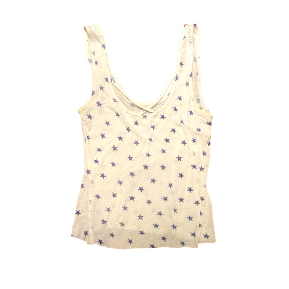 Cropped navy blue star top - Reversible